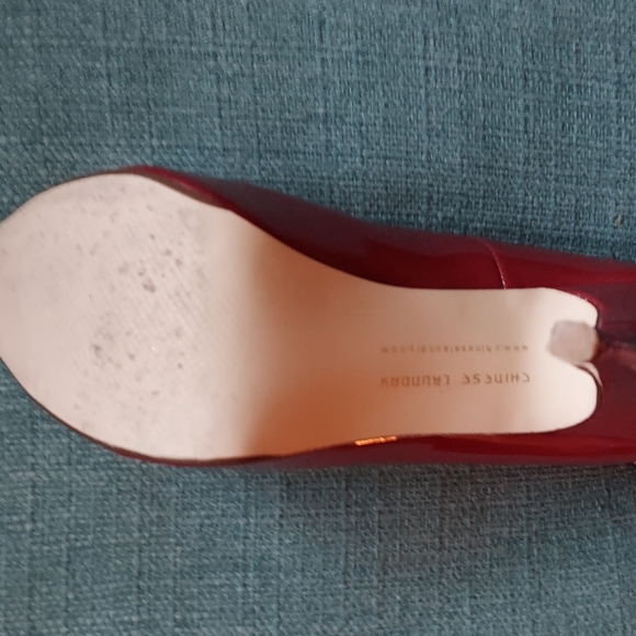 Chinese Laundry Womens Hotness Classic Pump Platform Heels Shoes Red 8M peep toe - Picture 11 of 13